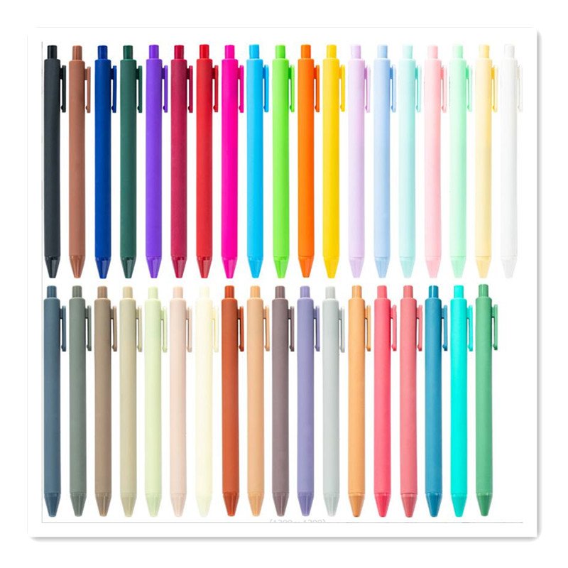 Bulk Plastic Cheap Multicolore Advertising School Gift Ball Pen Custom Click Pen Macaron Multi-color Plastic Ballpoint Pen