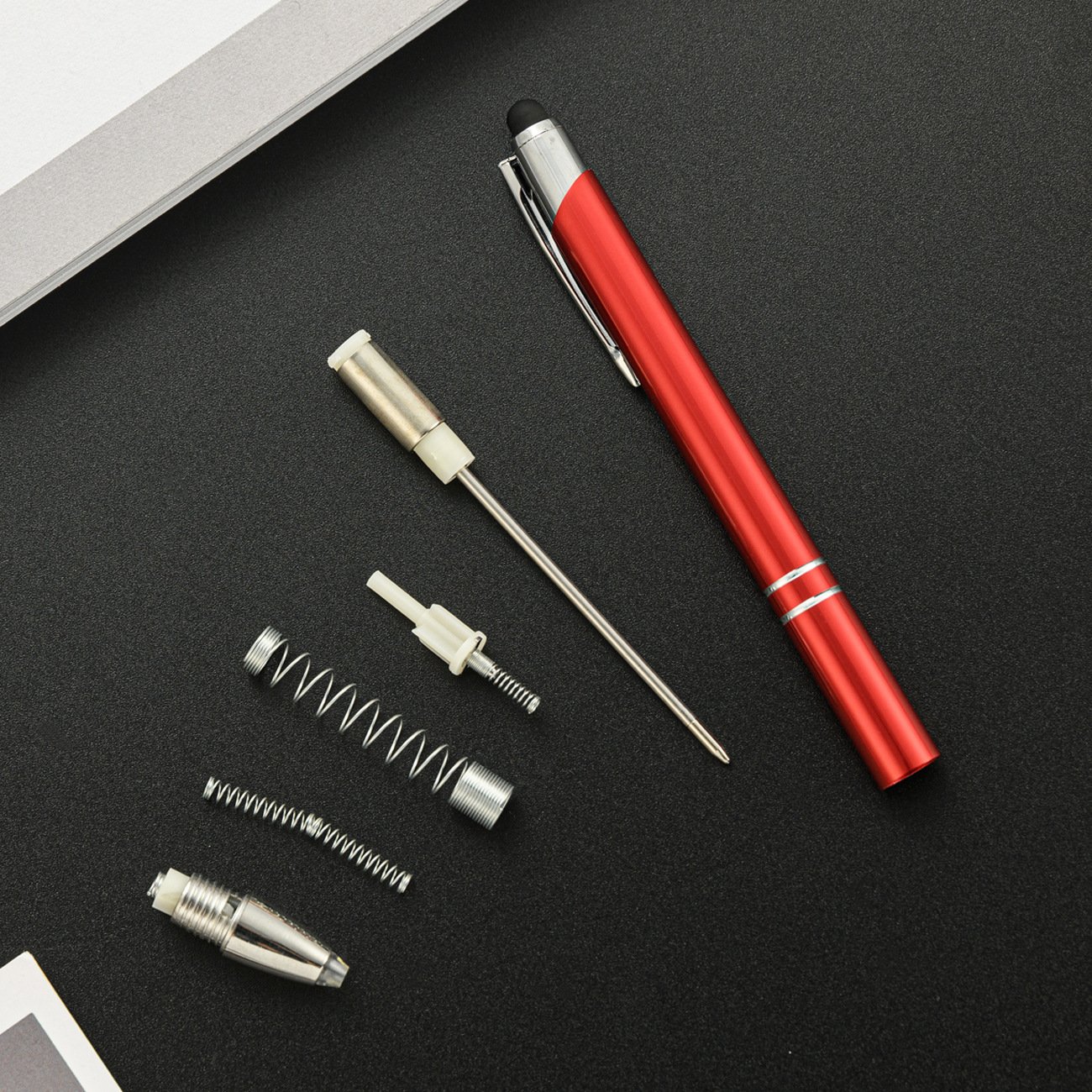 3-in-1 Multi-Function Metal Ballpoint Pen with LED Lighting Press for Read and Write in the Dark Light-Up Pen Tip