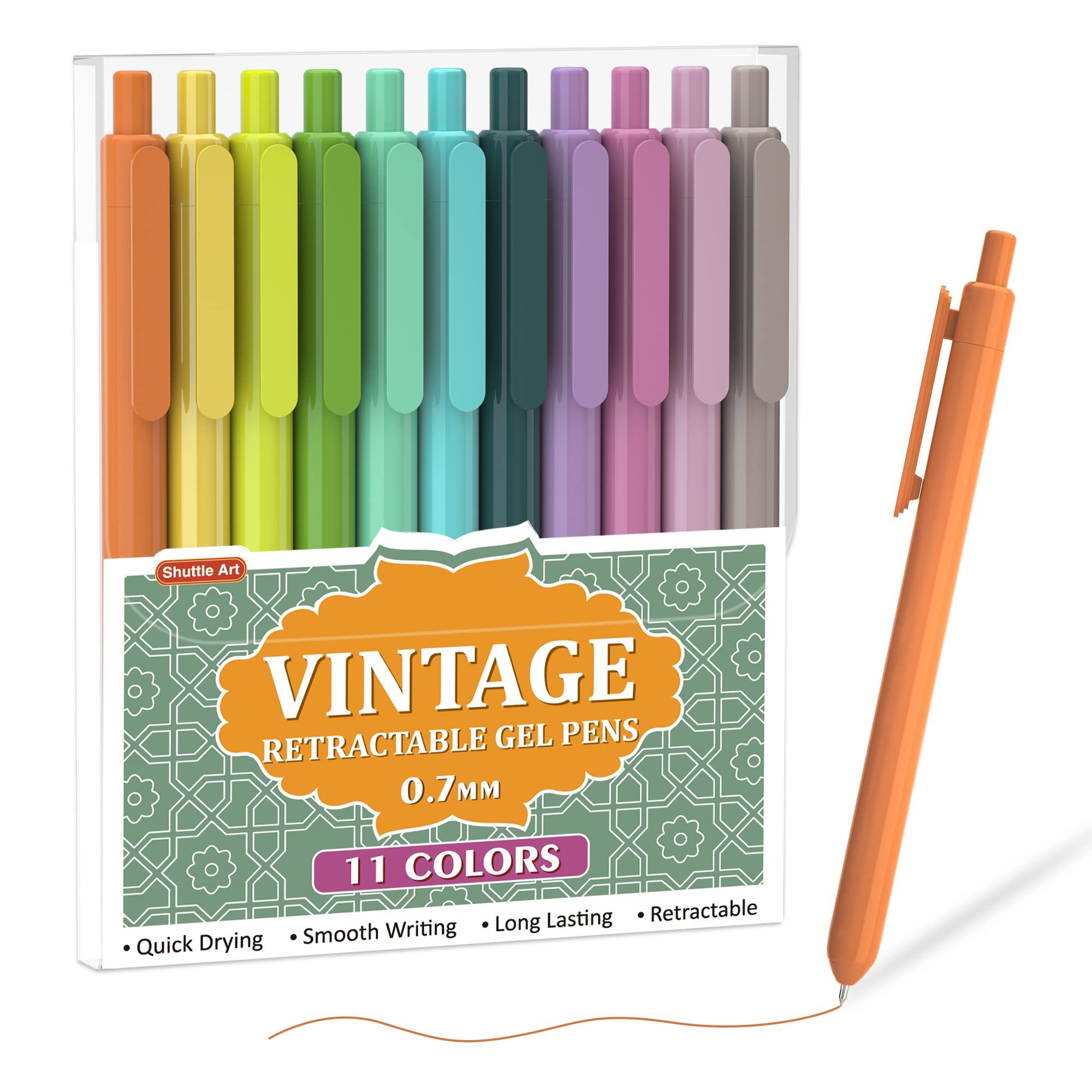 Comfortable Ballpoint write Pens, Pastel Retractable Pretty Journaling Pens, Black Ink 1.0 mm Gift Pens Office Supplies