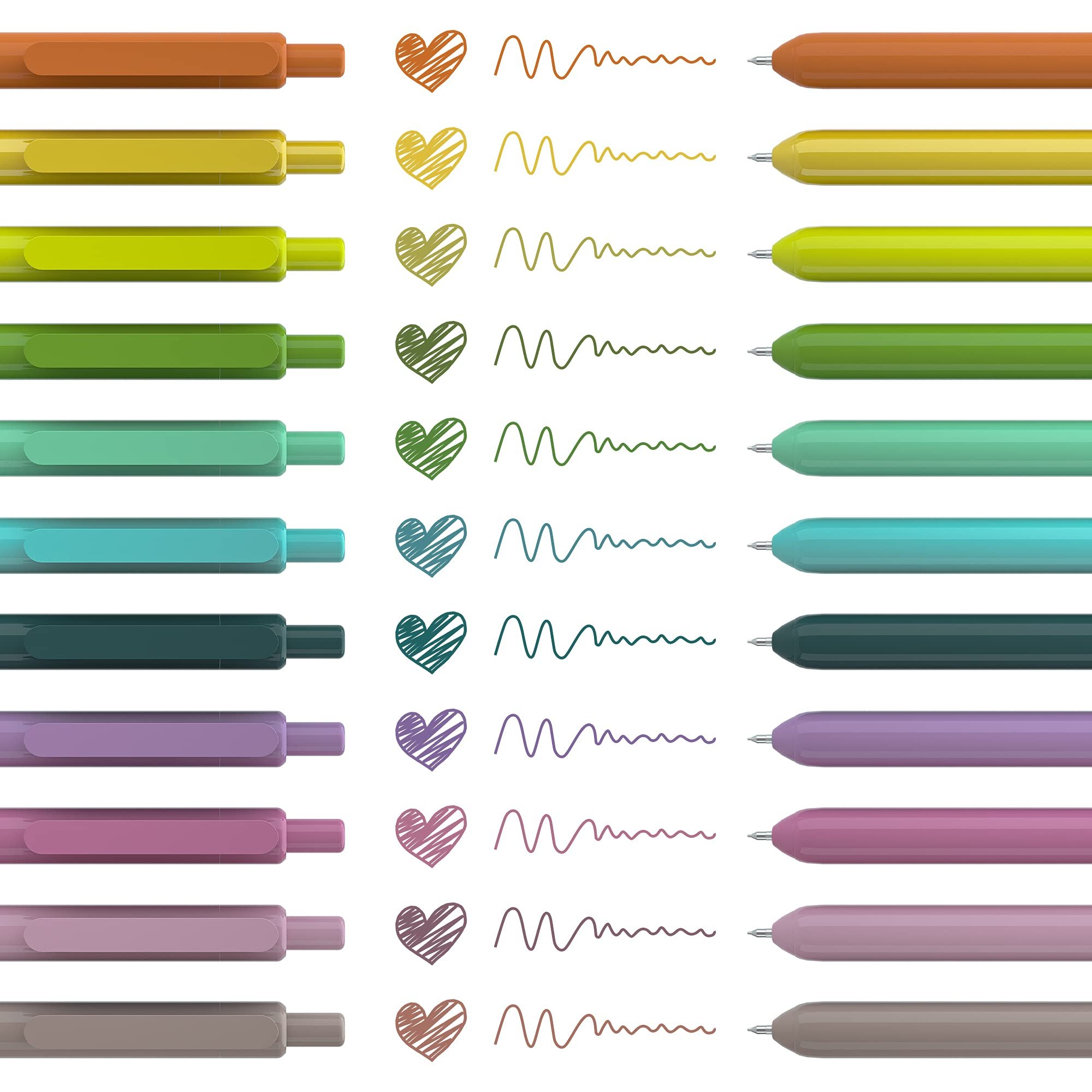 Comfortable Ballpoint write Pens, Pastel Retractable Pretty Journaling Pens, Black Ink 1.0 mm Gift Pens Office Supplies
