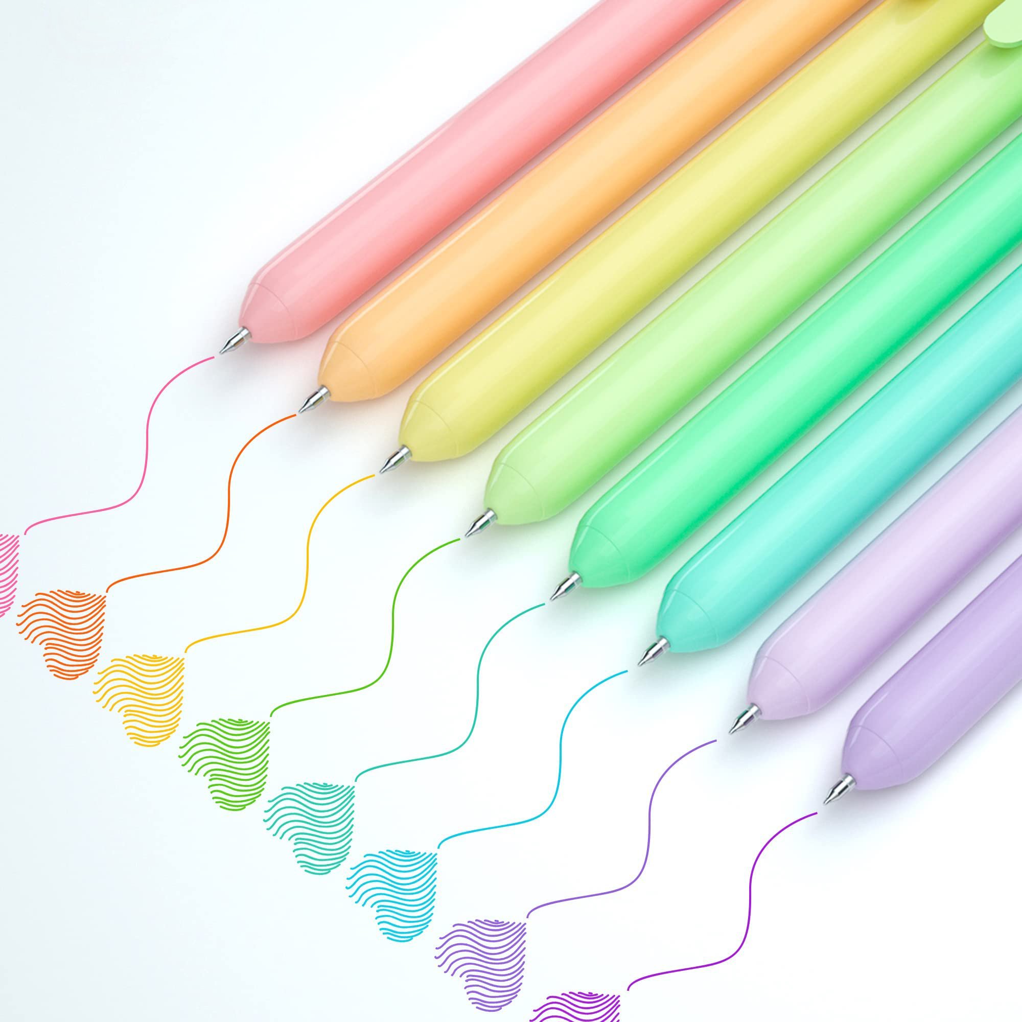 Comfortable Ballpoint write Pens, Pastel Retractable Pretty Journaling Pens, Black Ink 1.0 mm Gift Pens Office Supplies