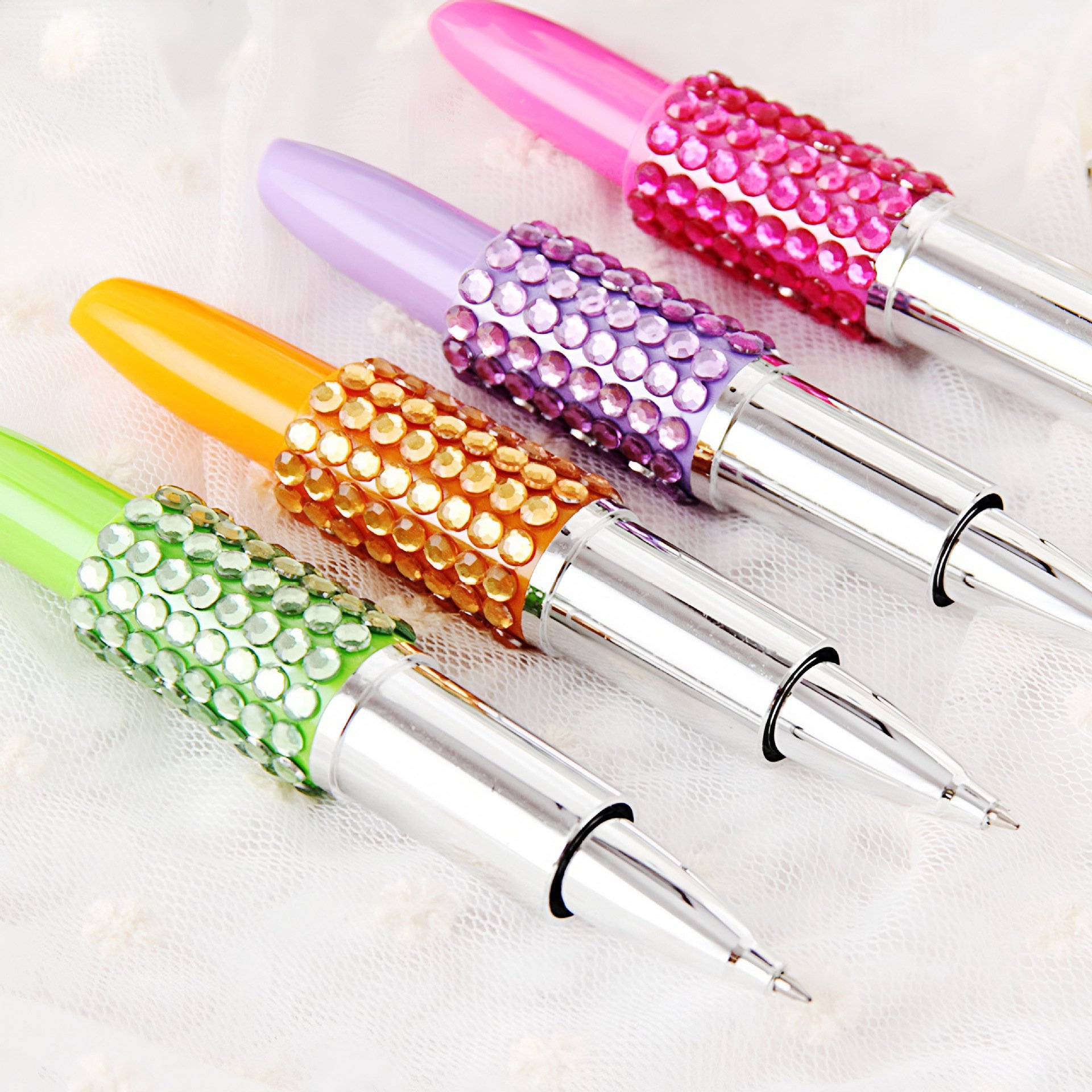 Mega Novelty Design Mini Plastic Ballpoint Pen Custom Logo Lipstick Shape pen for Students and Kids