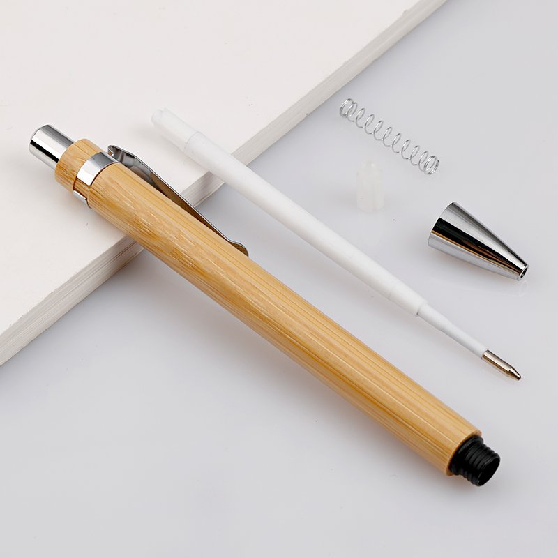 Bamboo pens Personalized Click Laser logo Promotional cheap eco Environmental friendly gift bamboo ball pen with custom logo