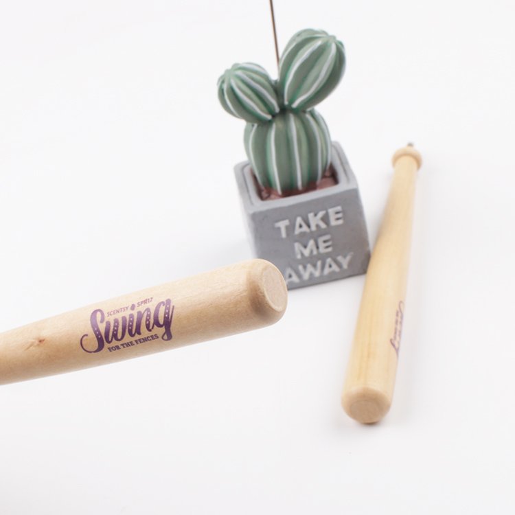 8" long creative promo souvenir pen custom Wooden Baseball Bat Pen