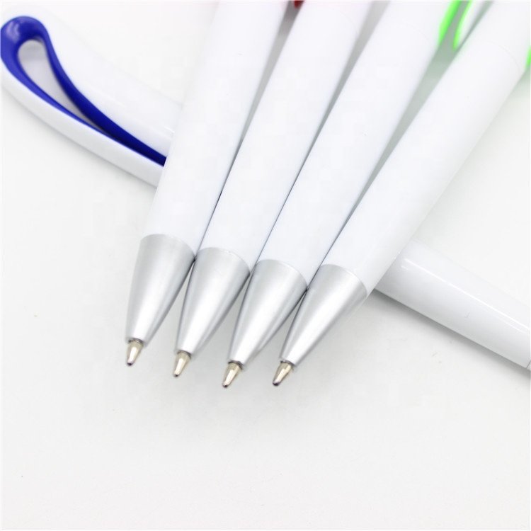 good quality promotional clip swan flamingo pen plastic hook super extra larger white body ball point pen with logo