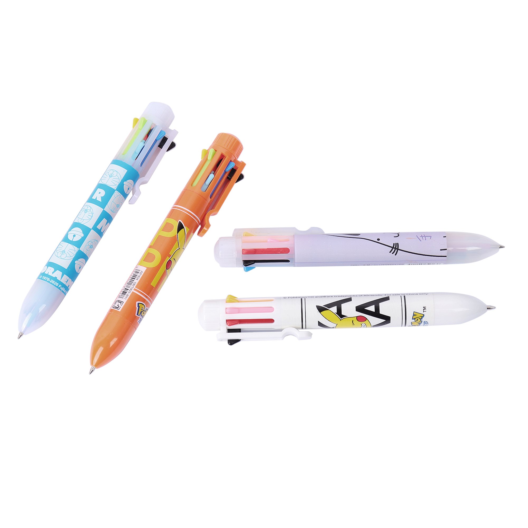 6-color press kawaii cute funny ballpoint pen wholesale color multi pen painting graffiti pen primary school stationery
