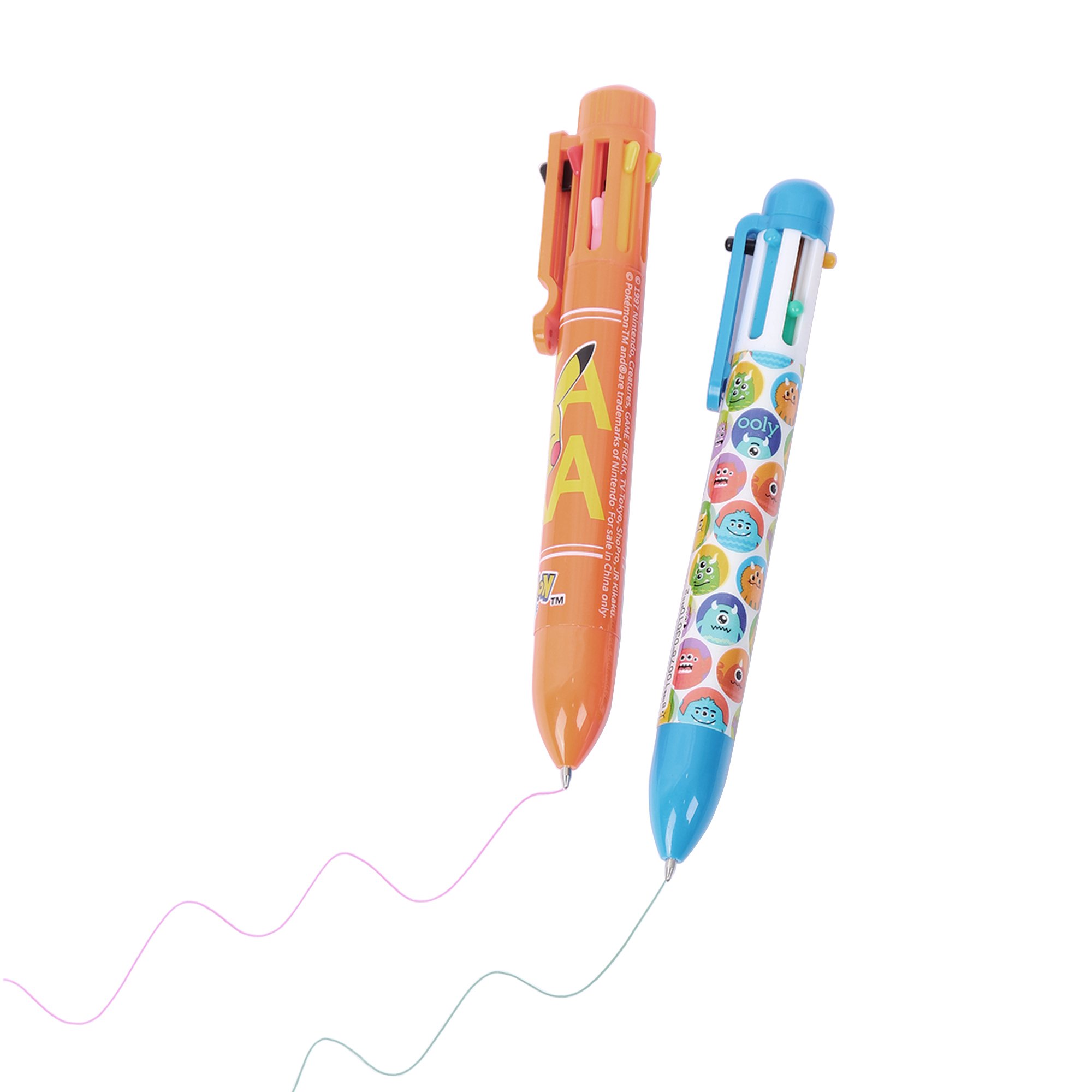 6-color press kawaii cute funny ballpoint pen wholesale color multi pen painting graffiti pen primary school stationery
