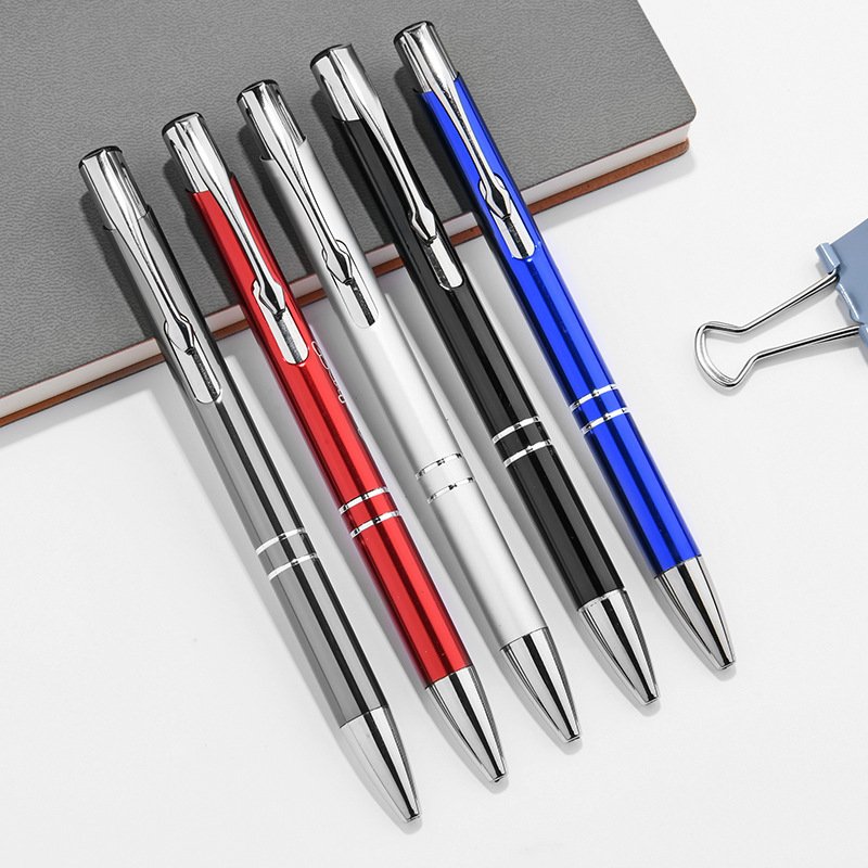 Personalized advertising cheap twist aluminum ball pen promotional metal pen with custom logo