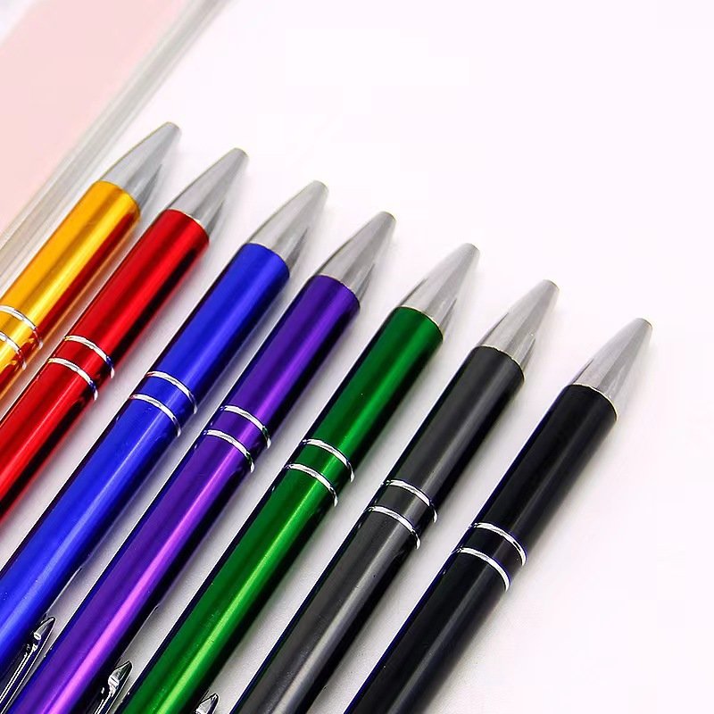 Personalized advertising cheap twist aluminum ball pen promotional metal pen with custom logo