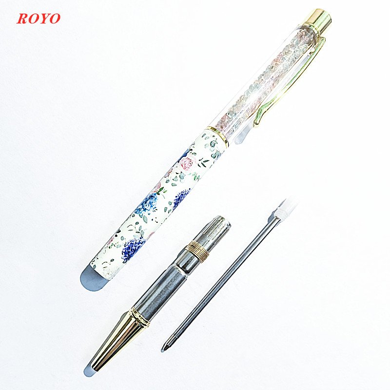 High Quality Promotional Gift Metal Crystal Bling Ball Pen With Engraved Diamond Ball Custom Logo Metal Crystallized Pens