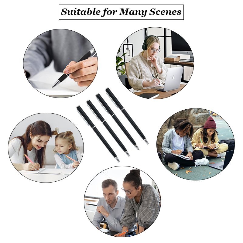 High Quality Metal business logo printing Pen Metal Black Gel ink Gift Promotions Customized Logo ballpoint Pen For hotel