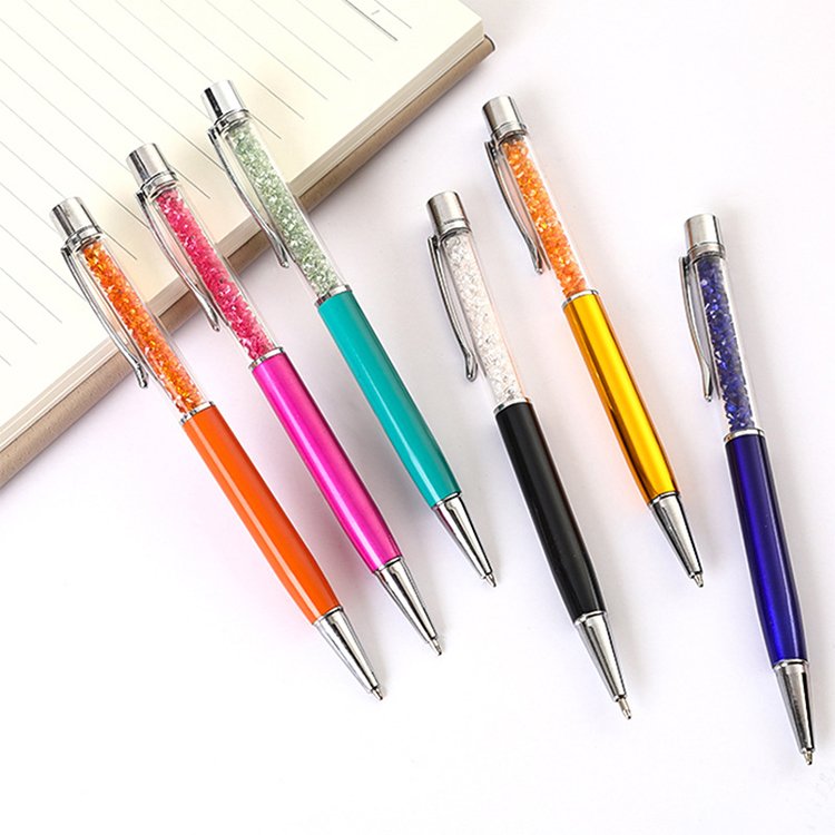 Hot selling branded sublimation white ball pens Press ballpoint pen mechanical luxury gold pen