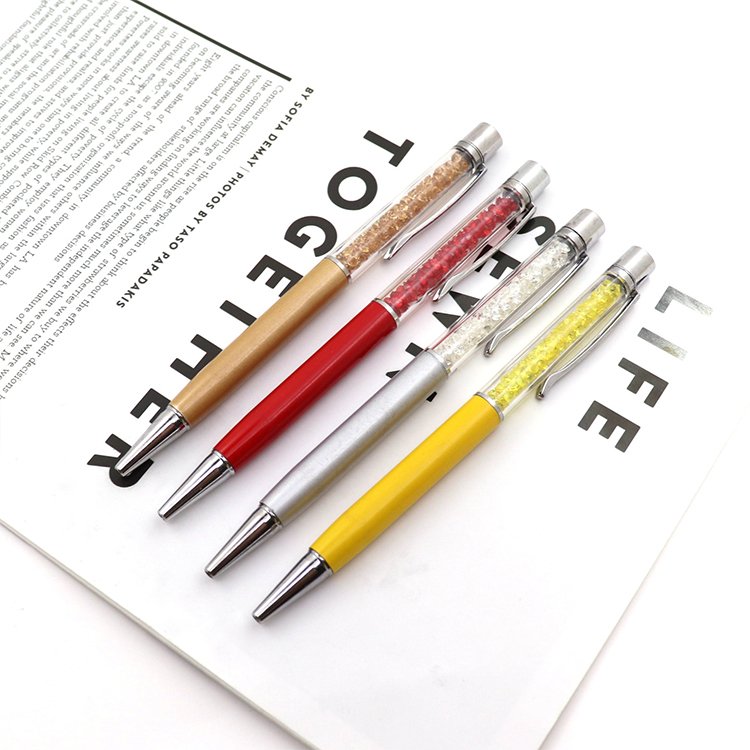 Hot selling branded sublimation white ball pens Press ballpoint pen mechanical luxury gold pen