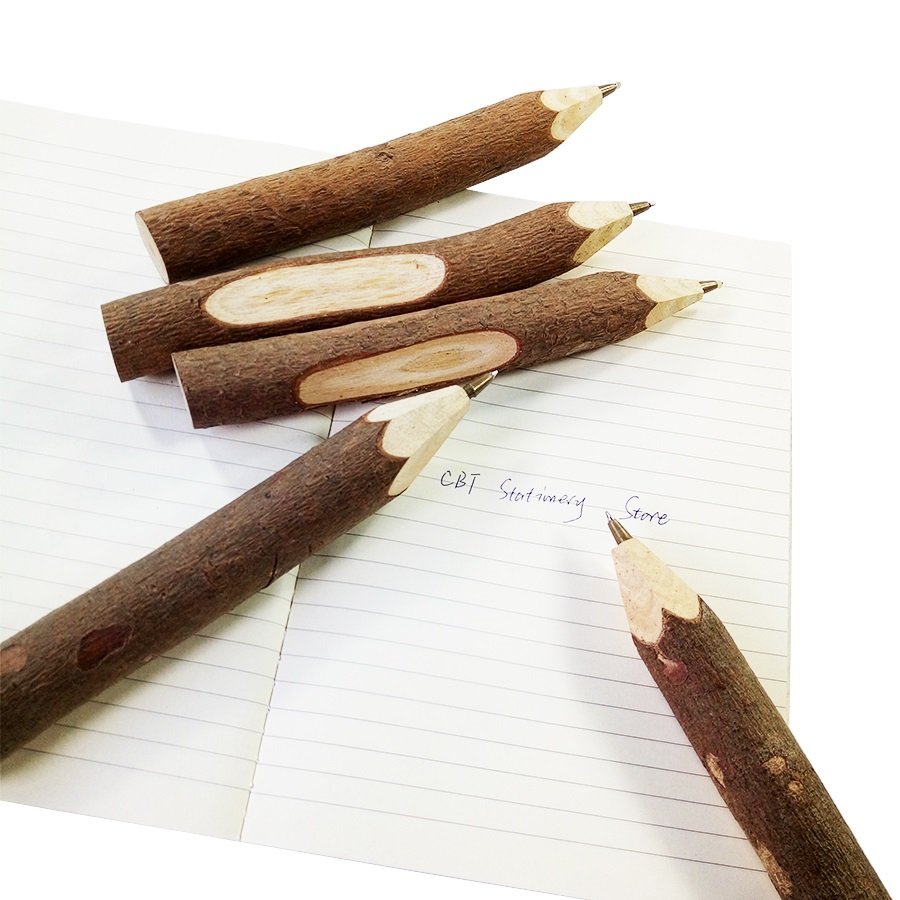 Vintage Wooden Pen Environmental Ballpoint Pen Twig Wood Signature Pen Wedding Gift Party Little Present Party Favors
