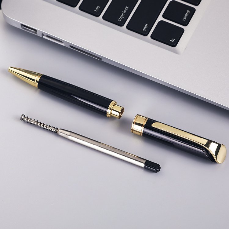 Luxury Black Business Custom Gift Metal Ballpoint Pen With Logo High Quality Elegant Ballpoint Pens