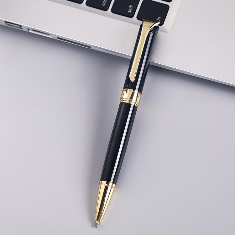 Luxury Black Business Custom Gift Metal Ballpoint Pen With Logo High Quality Elegant Ballpoint Pens