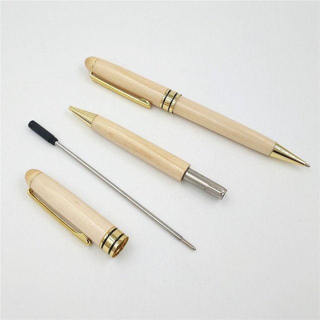ECO-Friendly Maple wood ballpoint pen 0.5mm Wooden ballpoint pen Office pen