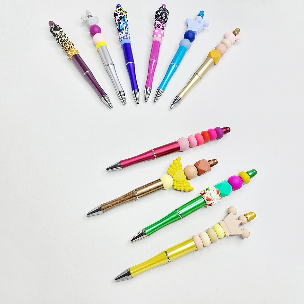 40pcs Ballpoint Pen Bead Pens Plastic Pen Kids Personalized Gift School Office Writing Supplies Wedding Gift
