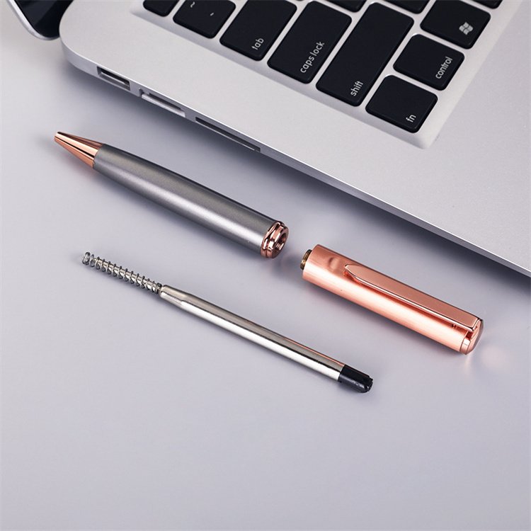 Luxury Black Silver Ball Point Pen High Quality Office Metal Fountain Pen with Custom Engraving for Gifts and Promotions
