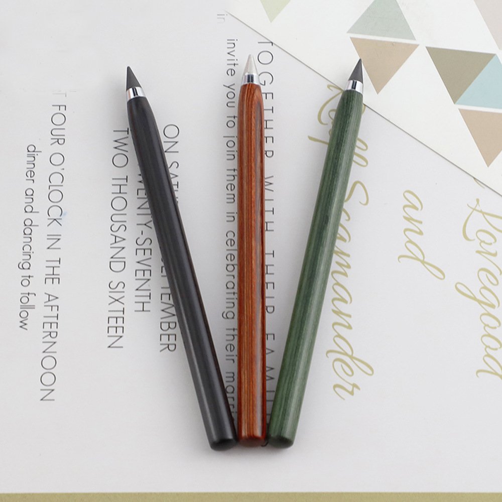 Unlimited Writing Tools Eternal Stylograph Infinite Pen Endless Lapiz Black Green Ebony Wood Inkless Infinity Pencil