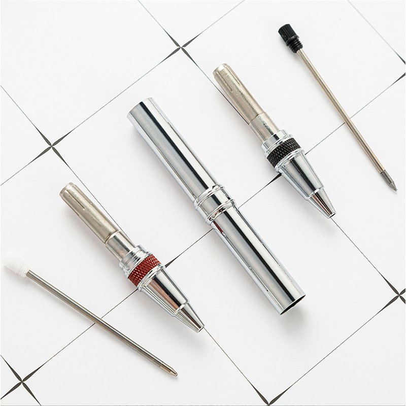 Black and red dual head two colors Luxury Metal Ball Pen With Logo Customized Advertising Ballpoint Pen Personalized Gift