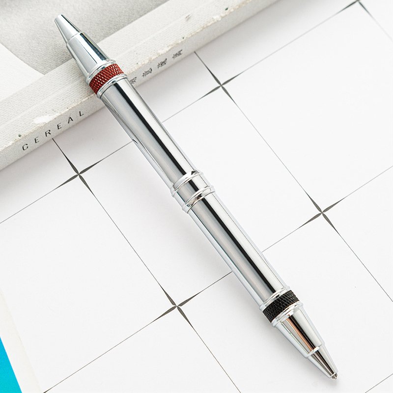 Black and red dual head two colors Luxury Metal Ball Pen With Logo Customized Advertising Ballpoint Pen Personalized Gift