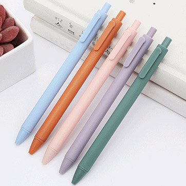 Retractable Ballpoint Pen With Logo Multicolor Macaron Promotion Plastic Morandi Gel Ink Pen Custom Logo For Gift