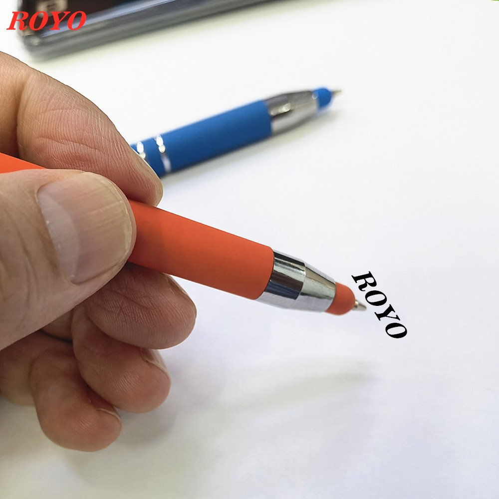 New Fashion 2-in-1 Promotional Ballpoint Stylus Screen Metal Pen Novelty Advertising Gift with Custom Colors and Logo