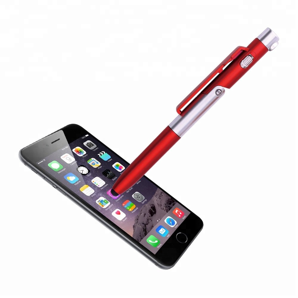 2023 hot-selling best gift 5 in 1 function light pen touch pen with phone holder