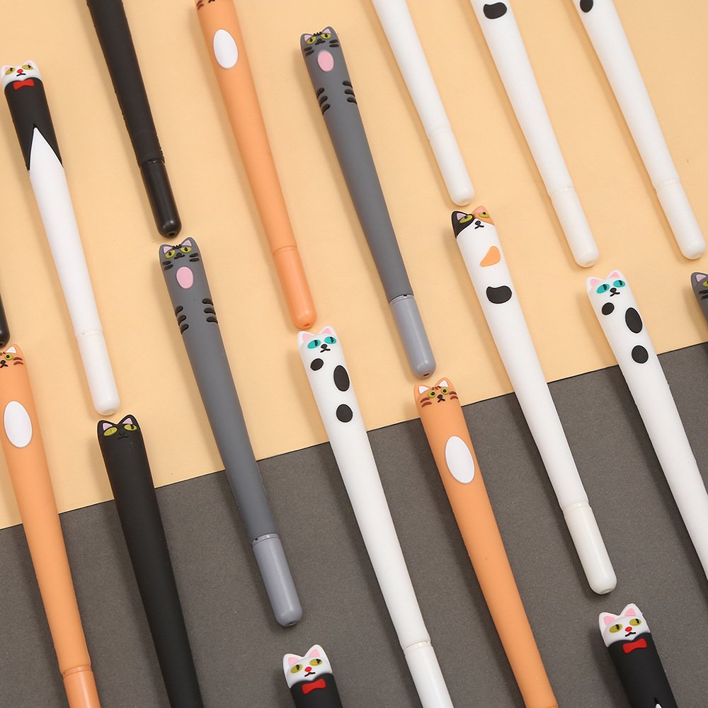 Kawaii cat pen gentleman overall leather cover promotional pen top-selling promotional plastic ball point pen