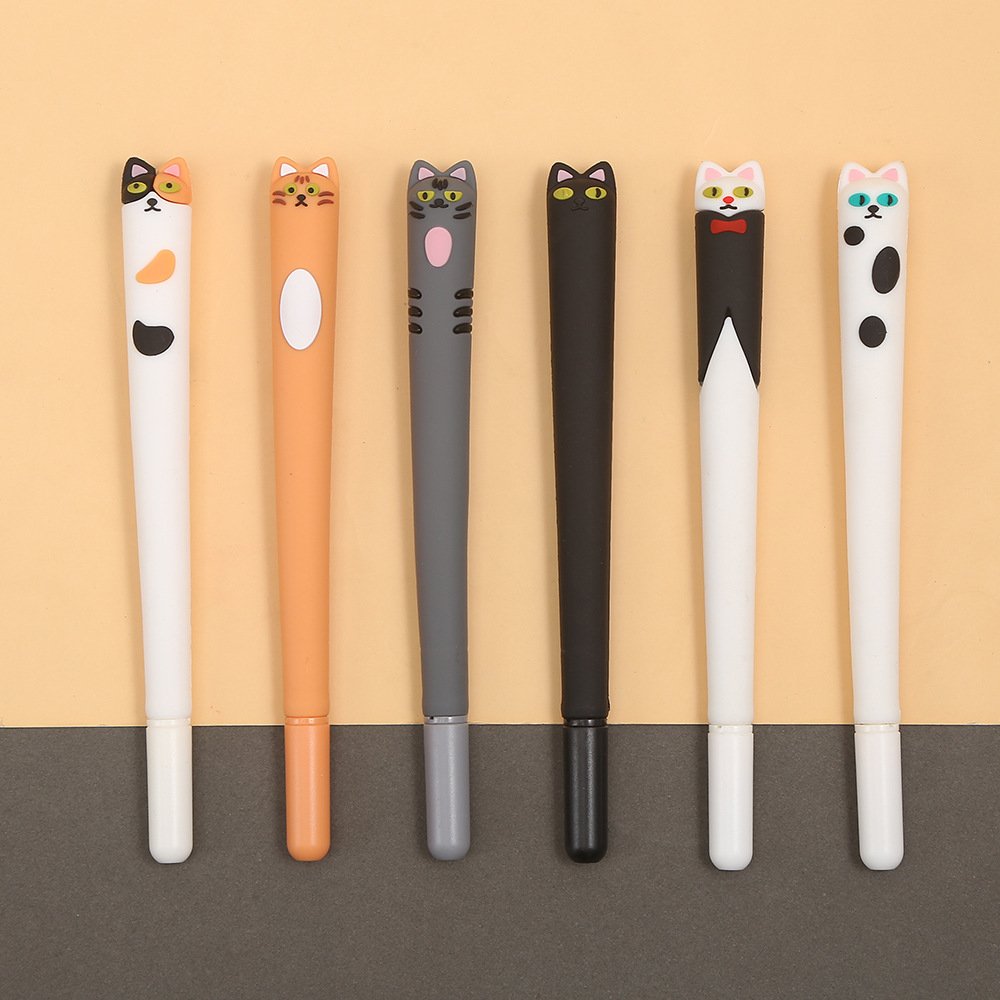 Kawaii cat pen gentleman overall leather cover promotional pen top-selling promotional plastic ball point pen