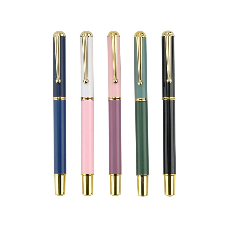 Combination Assorted Color Barrel Luxury Metal Fine Point Ballpoint Pen Personalized Vintage Colored Pen Holders Best Ball Pen