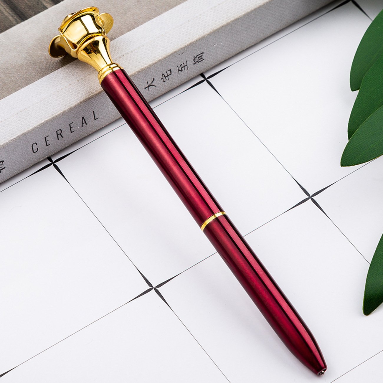 Longorgeous Stock Promotional Metal Ballpoint Pen 1.0mm Cute Metal Ball Pen Top Rose Pen For Gift Office School