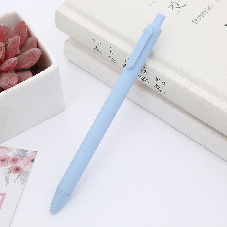 Multicolored Macaron Color Plastic Cheap Ballpoint Pens With Retractable Custom Printed Logo Gel Pen For Stationery Office