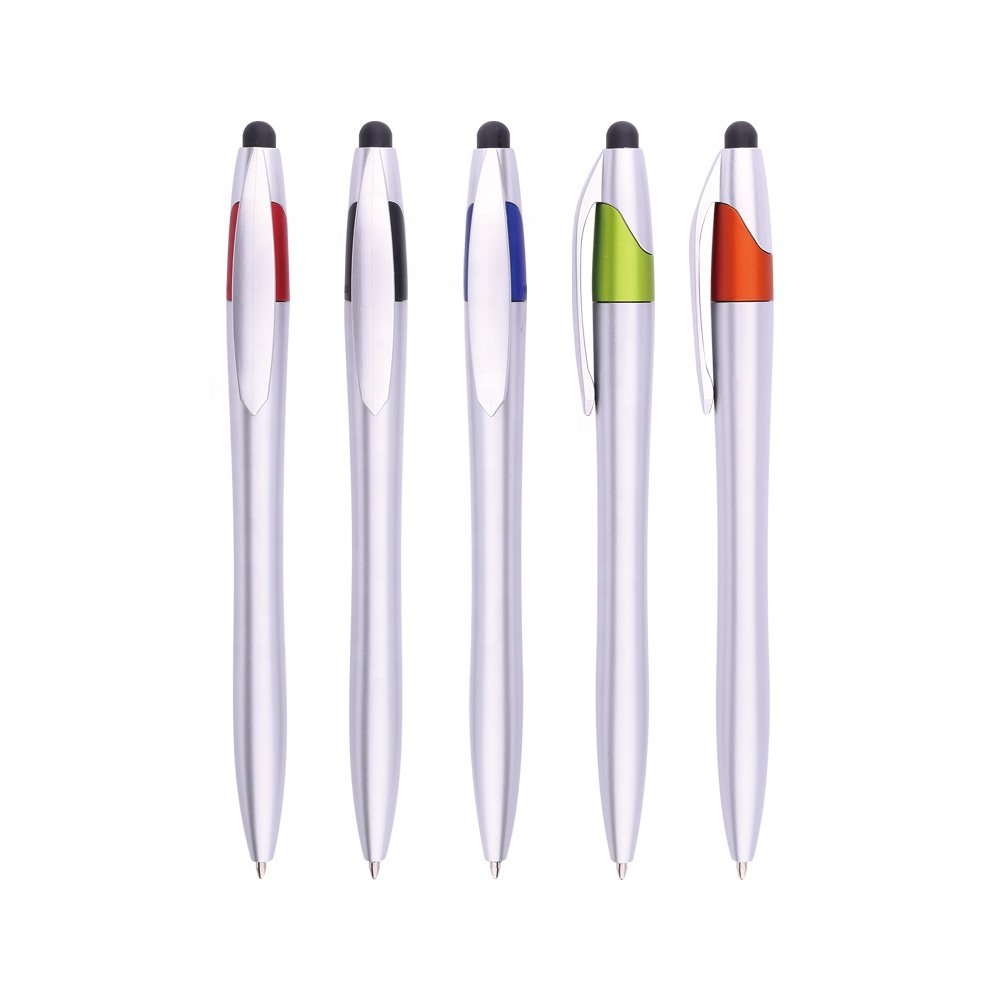 Simple stationery Plastic Metallic color Stylus Javelin shape ball pen for promotion gift personalized ballpoint pen