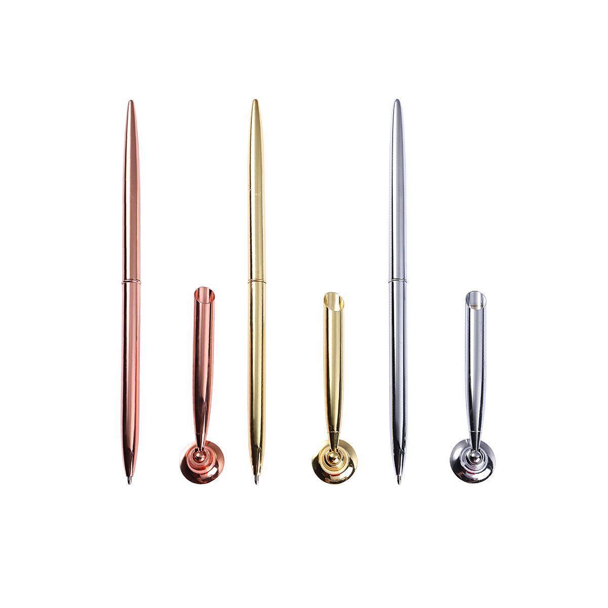 Metal Plated Gold Ballpoint Pen Holder Office Gift Hotel Pen Kit