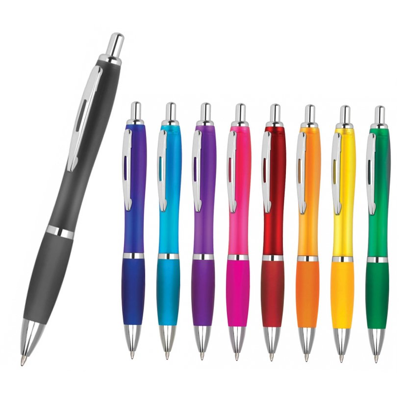 Promotional Colorful Branded Curvy Contour Pen Coutour Style Plastic Pen of Cheap Plastic Ballpoint Pen