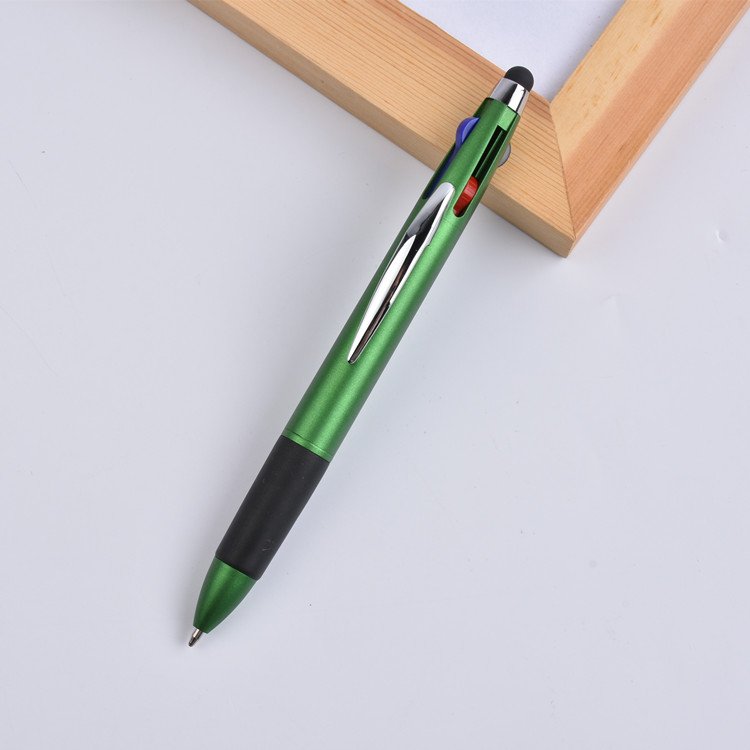 Hot-selling 4-color touch screen ballpoint pen with soft sheath multi-color custom pen