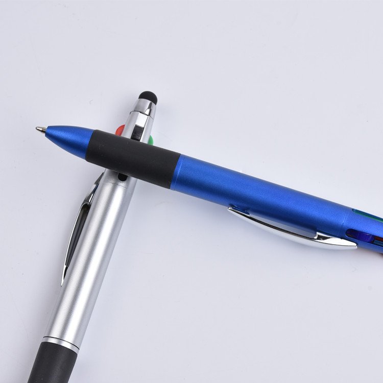 Hot-selling 4-color touch screen ballpoint pen with soft sheath multi-color custom pen