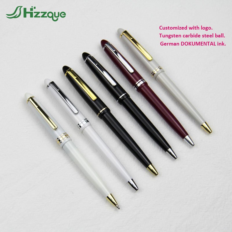 Promotional Pens multicolor hot sell 1.0mm Plastic Ballpoint Pen Set Customized Logo Novel Business Pen Aluminum Steel Body