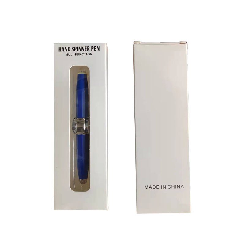 Weizhuang Creative Multi-functional Metal Fingertip Gyro Pen with LED Light Reduce Pressure Stylus Ballpoint Pens