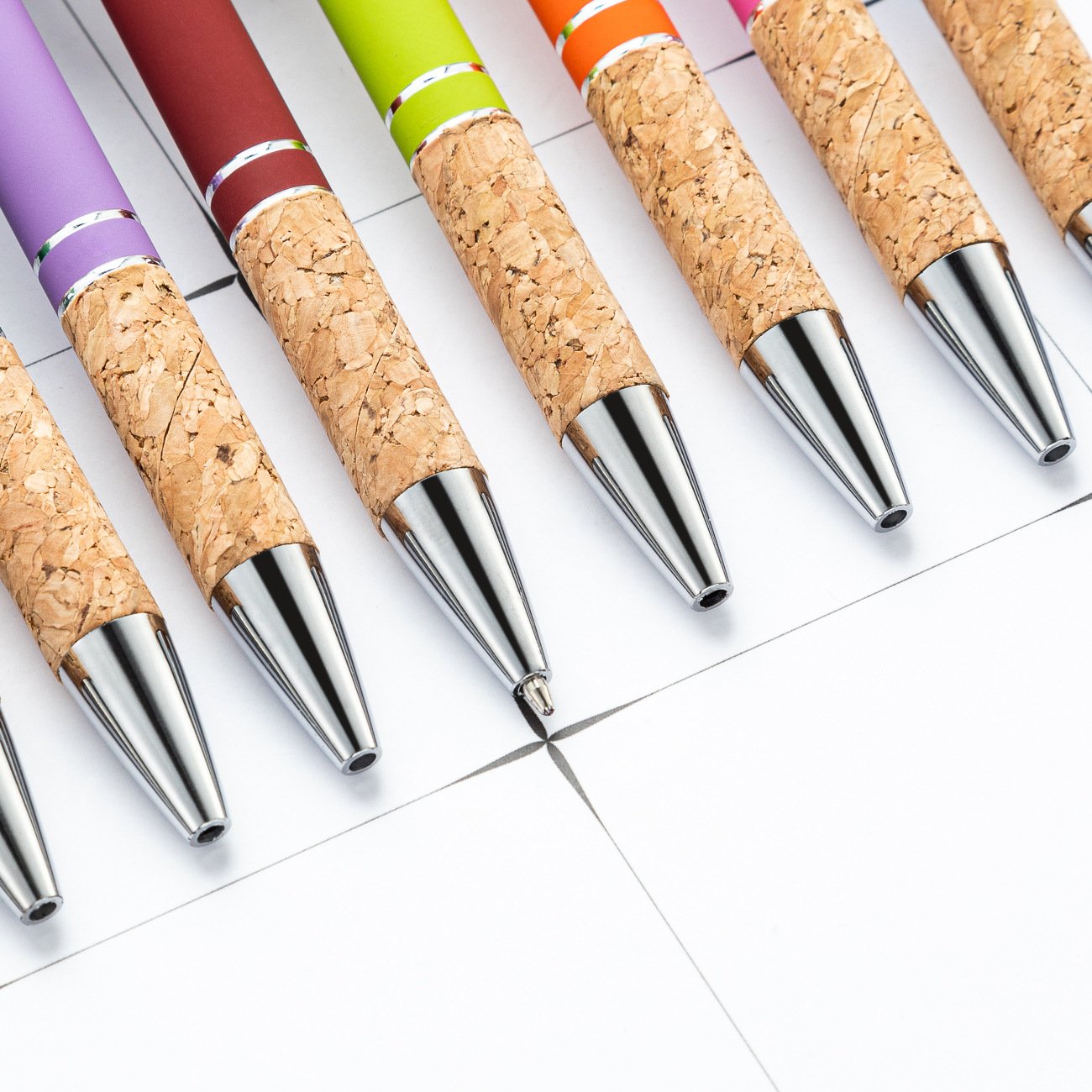 Aluminum rod spray glue press metal pen can print logo Handwritten capacitive touch screen pen New wood grain ballpoint pen