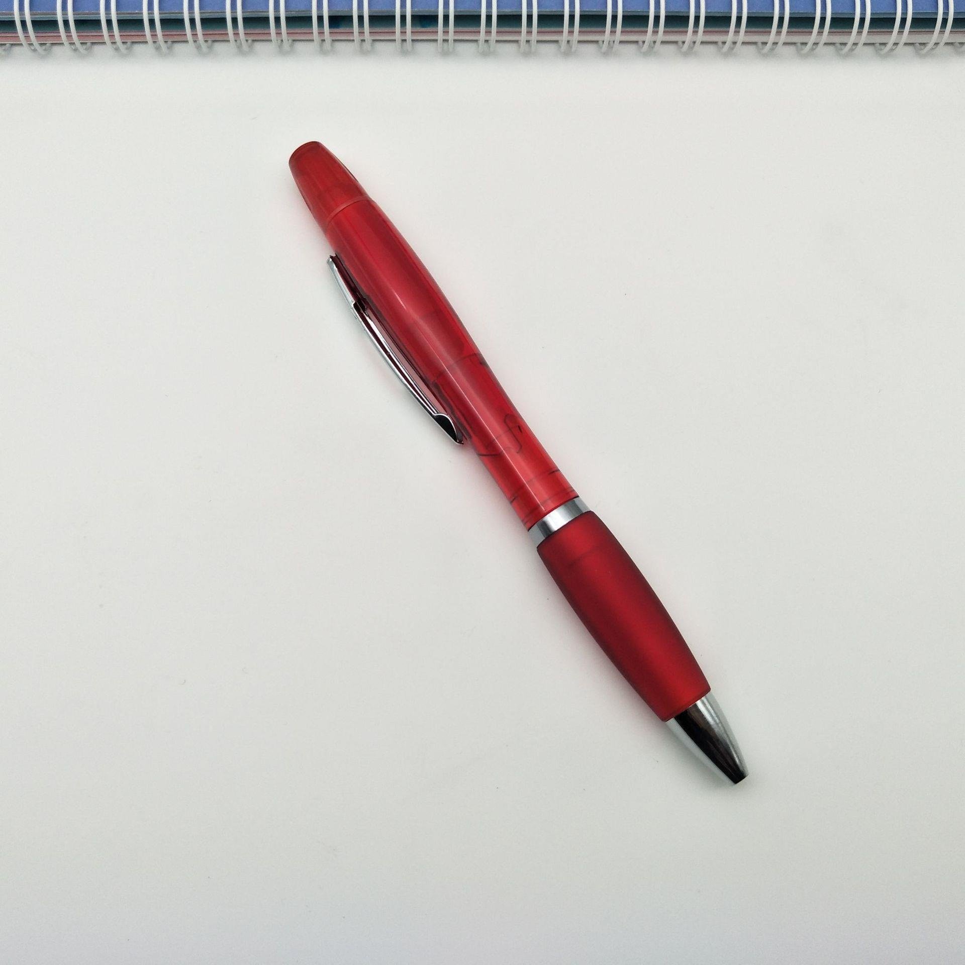 Custom Logo LED Gel Pen ABS Plastic Metal Stylus Cute Rubber Touch Screen Ballpoint Promotional Business Advertising Gift Pen