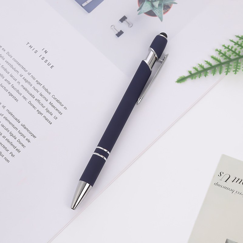 Custom 2-in-1 Stylus Retractable Ballpoint Pen with Stylus tip, Metal Stylus Pen for Touch Screens