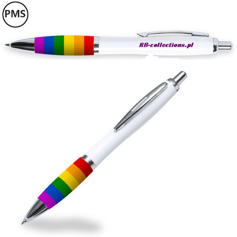 Custom promotional branded plastic RAINBOW grip pen AMERICAN FLAG ballpoint pen full color logo USA Theme custom logo pen