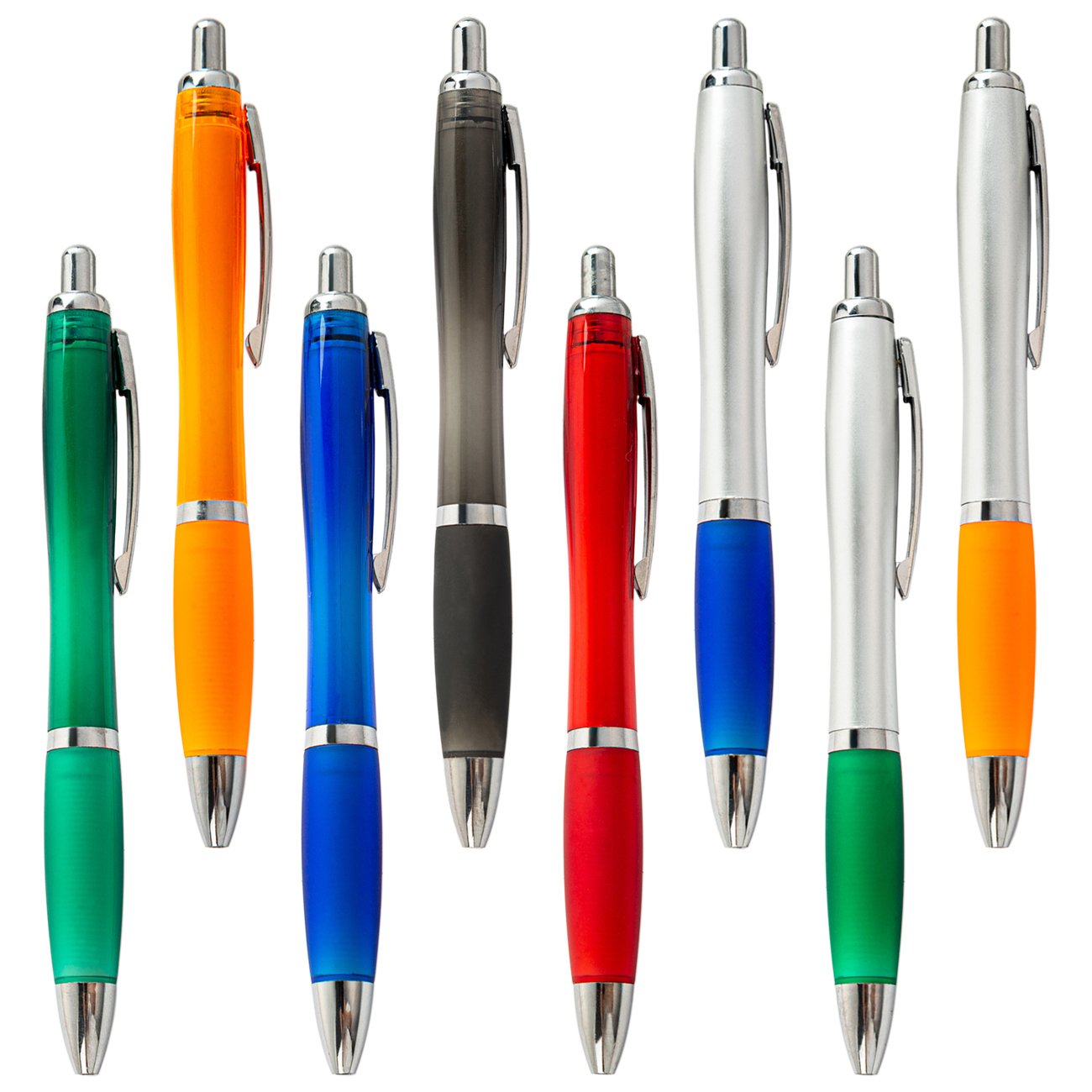 Hot Selling Gradient Color Ballpoint Pen Durable Stylus with Custom Logo Plastic Metal Material for Gifts