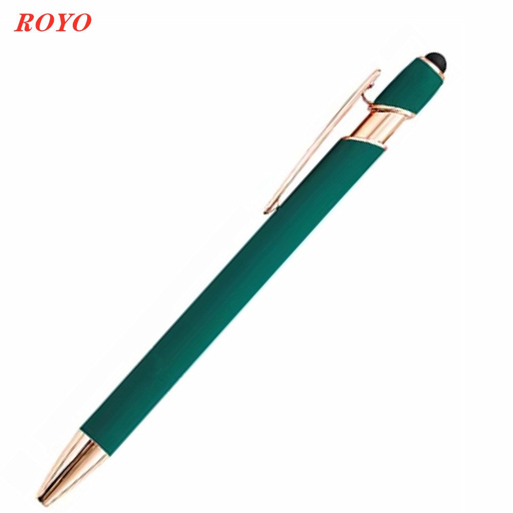 Hot Sale Fashion 2-in-1 Ballpoint Pen and Stylus Custom Logo Rose Metal Screen Capacitor for Advertising Promotion and Gifts