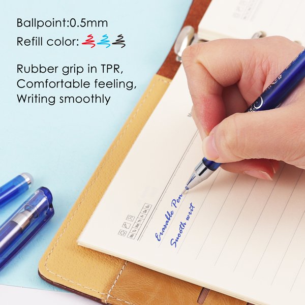 Good Quality Black and Blue Color Erasable Pen