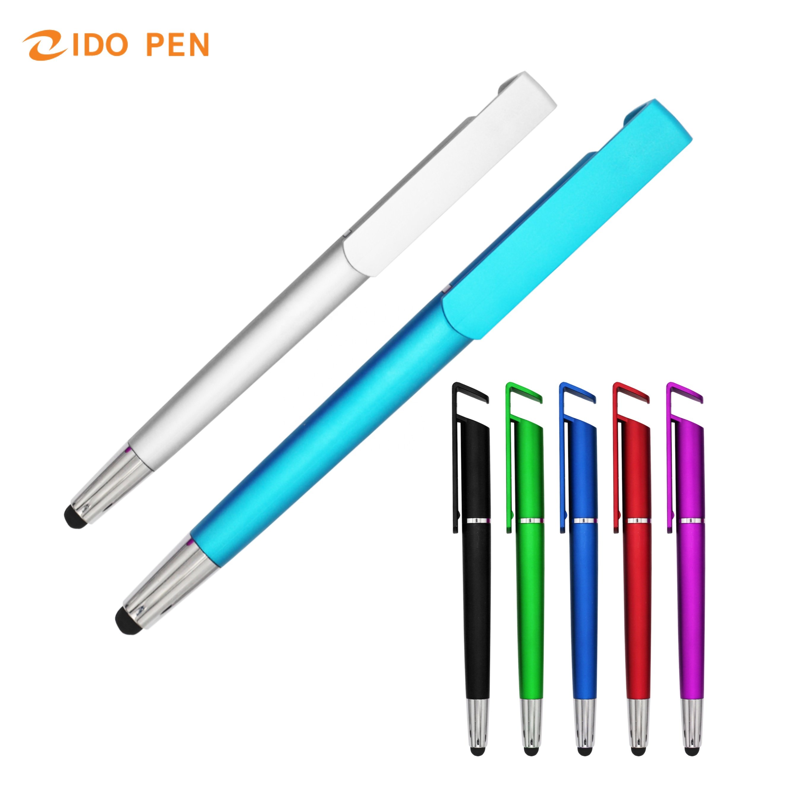 3 in 1 multiuse ballpoint pen with Custom logo printed promotion stationery stylus ball pen with phone stand