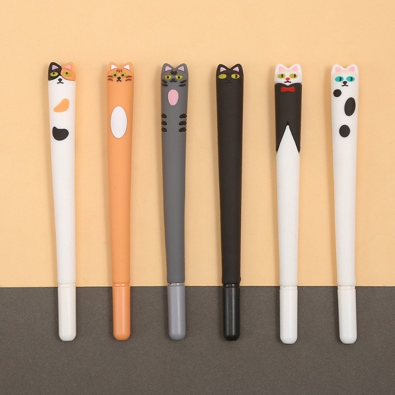School supplies: Kawaii ballpoint pens, 40 pieces/box, cat ballpoint pens, student stationery gifts blister pen